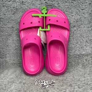 Crocs Classic Crush Sandal Pink Adult Unisex Women Size 10